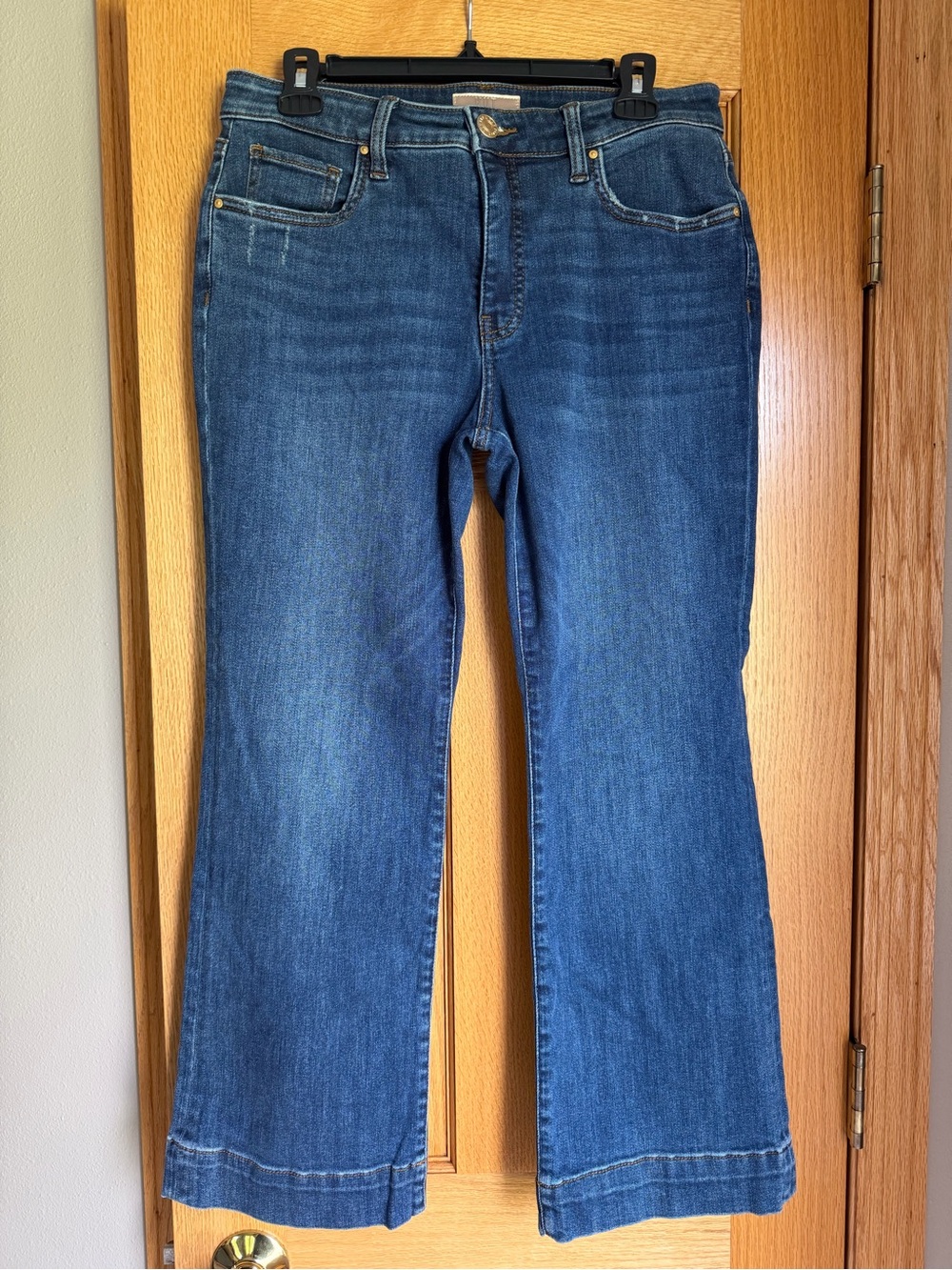 KUT from the Kloth Kelsey Fab Ab Ankle Flare Jeans Blue Denim Women’s 8P Petite